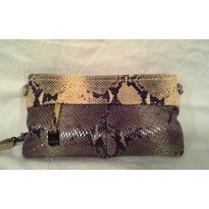 NINE WEST Snake Embossed Convertible Clutch/Cross